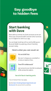 Dave: Fast Cash & Banking screenshot 2