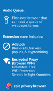 Epic Privacy Browser: AdBlock, almacén, VPN gratis screenshot 4