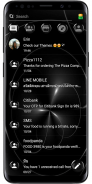 SMS tema esfera negro ⚫ Blanco screenshot 0