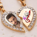 Name & photo on the necklace