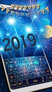 Tema Keyboard New Year Firework 2019 screenshot 1