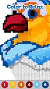 Birds Pixel Art Coloring Book screenshot 6