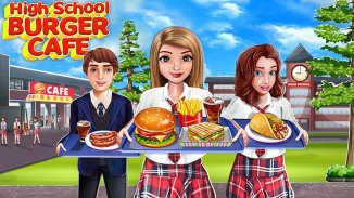 Haute fille café école: hamburger jeu de cuisine screenshot 11