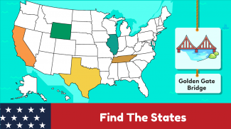 USA Map Kids Geography Games screenshot 1