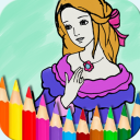 Princess Coloring Book Icon