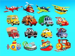 Toddler car games - car Sounds Puzzle and Coloring screenshot 9