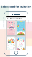 Birthday invitation card maker screenshot 0