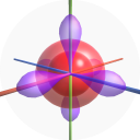 Virtuelle Orbitals 3D- Chemie Icon