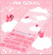 Pink Clouds GO Keyboard screenshot 3