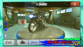 Bandido Rider 3D: esmaga corridas de polícias screenshot 1
