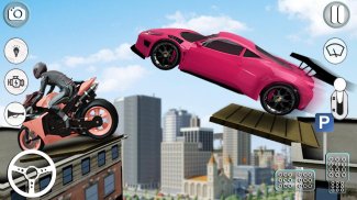 Crazy Cars Roof Jumping: Stunt Parking Games 3d screenshot 2