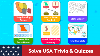 USA Map Kids Geography Games screenshot 3