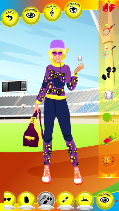 dress up sporty girl