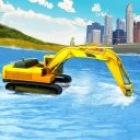 River Sand Excavator Simulator: Crane Game Icon