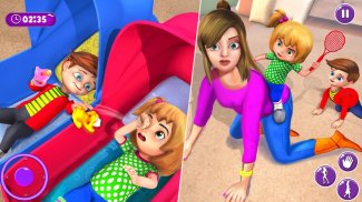 Mãe virtual novo bebê gêmeos família simulador screenshot 5