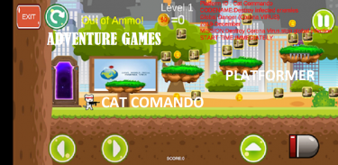 Super Adventure  Shooter 2D Cat Commando screenshot 5