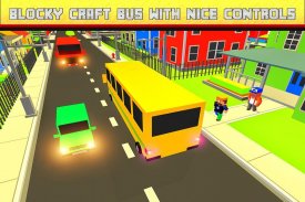 Cube Craft Pixel School Bus 3D screenshot 3