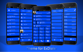 Dialer theme Cards Cobalt screenshot 1