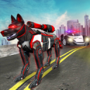 US Police Cop Dog Robot Transform: Robot Car Wars Icon