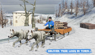Snow Dog Sledding Transport Games: Winter Sports screenshot 0