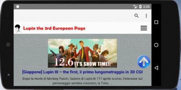 LEPapp - Lupin the 3rd Europan Page website screenshot 1