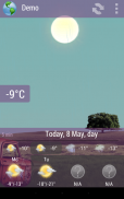 Animated Weather Widget, Clock screenshot 1