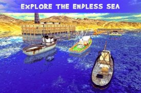 Fishing Boat Cruise Drive 3D - Jogo de pesca real screenshot 0