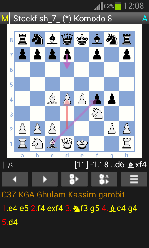 Chess engine for Android: Fire 8.1