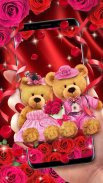 3D Love Bear Couple Theme screenshot 1