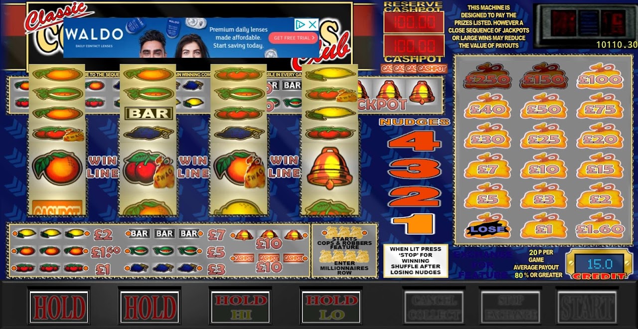 classic cops and robbers fruit machine