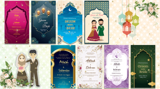 Muslim Wedding Card Maker 2024 screenshot 0