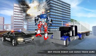 US Police Robot Transport Truck Driving Games screenshot 8