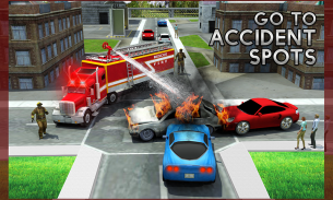 حريق الإنقاذ شاحنة المحاكاة 3D screenshot 3