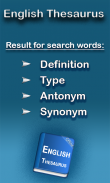 Tesaurus bahasa Inggris screenshot 1