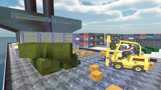 Airport Forklift Mengemudi Mesin Berat Sim 3D screenshot 1