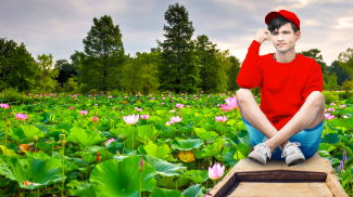 Lotus Pond Photo Frames Editor screenshot 0