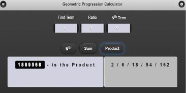 Geometric Progression Calculator screenshot 2