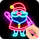 Draw Glow Christmas Icon