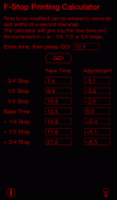 f-Stop Printing Calculator screenshot 1