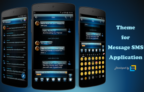 SMS Messages Dusk Blue Theme screenshot 5