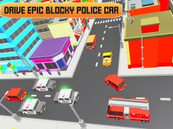 ำรวจลาดตระเวนรถตำรวจ Blocky screenshot 6