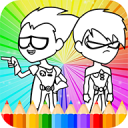 Coloring Book HD Titans Go Icon