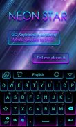 Neon Star Emoji Keyboard Theme screenshot 2