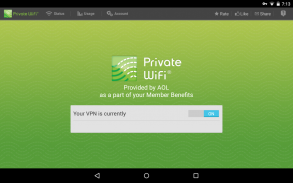 Private WiFi™ Mobile for AOL screenshot 0