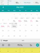 Weight Calendar screenshot 1