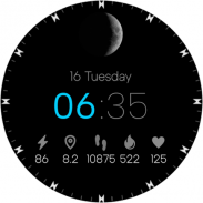 Minimal Watch Face Black screenshot 6