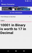 Binary to Decimal Converter - BINARY CODE CONVERSION screenshot 1