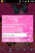 Розовые цветы Theme GO SMS Pro screenshot 3