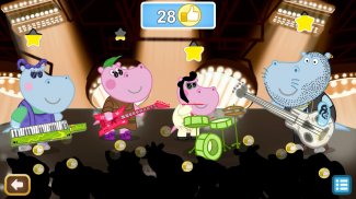 Festa de música para crianças: Hippo Super star screenshot 0