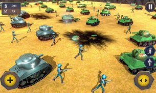 Stickman guerreiros Mundial War 2 Batalha Simulato screenshot 3